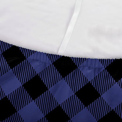 Navy And Black Buffalo Plaid Print Sofa Cover