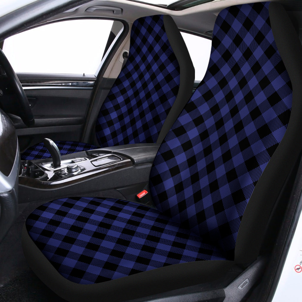 Navy And Black Buffalo Plaid Print Universal Fit Car Seat Covers