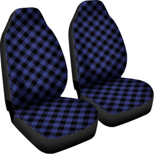 Navy And Black Buffalo Plaid Print Universal Fit Car Seat Covers