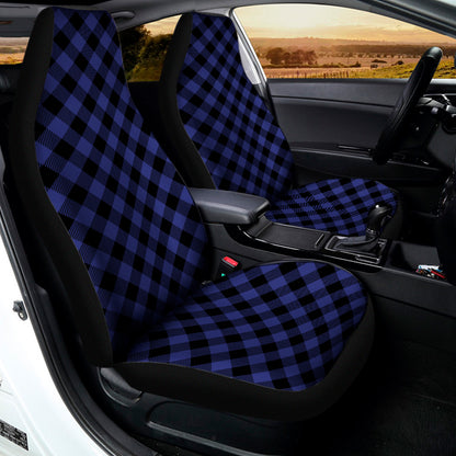 Navy And Black Buffalo Plaid Print Universal Fit Car Seat Covers