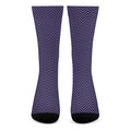 Navy And Pink Zigzag Pattern Print Crew Socks