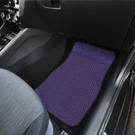 Navy And Pink Zigzag Pattern Print Front and Back Car Floor Mats