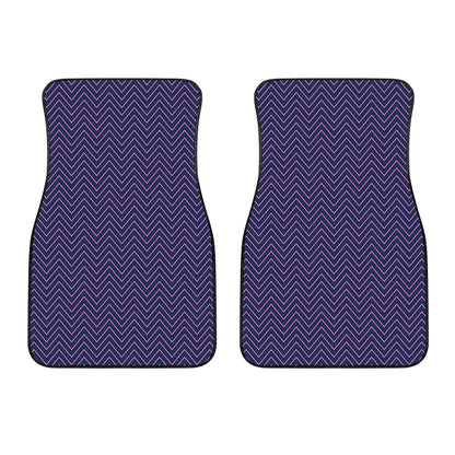 Navy And Pink Zigzag Pattern Print Front Car Floor Mats