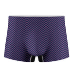 Navy And Pink Zigzag Pattern Print Men's Boxer Briefs