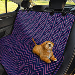 Navy And Pink Zigzag Pattern Print Pet Car Back Seat Cover