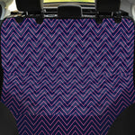 Navy And Pink Zigzag Pattern Print Pet Car Back Seat Cover