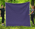 Navy And Pink Zigzag Pattern Print Quilt