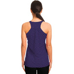 Navy And Pink Zigzag Pattern Print Women's Racerback Tank Top