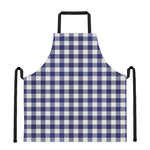Navy And White Buffalo Check Print Apron