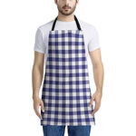 Navy And White Buffalo Check Print Apron