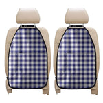 Navy And White Buffalo Check Print Car Seat Organizers