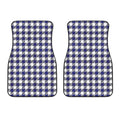 Navy And White Buffalo Check Print Front Car Floor Mats