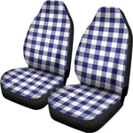 Navy And White Buffalo Check Print Universal Fit Car Seat Covers