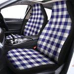 Navy And White Buffalo Check Print Universal Fit Car Seat Covers