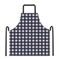 Navy And White Check Pattern Print Apron