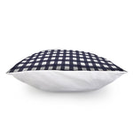Navy And White Check Pattern Print Pillow Cover