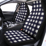 Navy And White Check Pattern Print Universal Fit Car Seat Covers