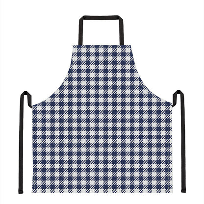 Navy And White Gingham Pattern Print Apron