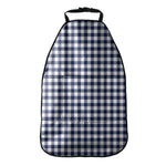 Navy And White Gingham Pattern Print Car Seat Organizers