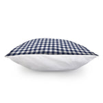 Navy And White Gingham Pattern Print Pillow Cover
