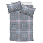 Navy And White Glen Plaid Print Duvet Cover Bedding Set