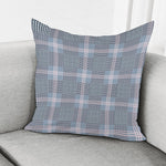Navy And White Glen Plaid Print Pillow Cover