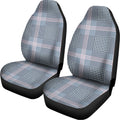 Navy And White Glen Plaid Print Universal Fit Car Seat Covers