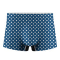 Navy And White Polka Dot Pattern Print Men's Boxer Briefs