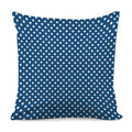 Navy And White Polka Dot Pattern Print Pillow Cover