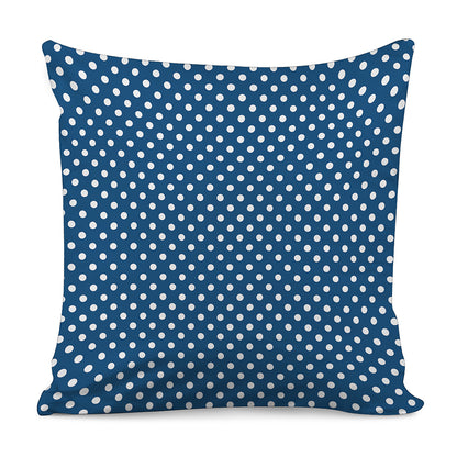 Navy And White Polka Dot Pattern Print Pillow Cover