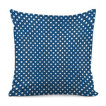 Navy And White Polka Dot Pattern Print Pillow Cover