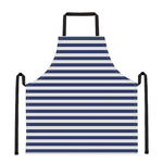 Navy And White Striped Pattern Print Apron