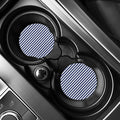 Navy And White Striped Pattern Print Car Coasters