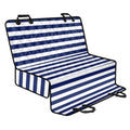 Navy And White Striped Pattern Print Pet Car Back Seat Cover