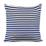 Navy And White Striped Pattern Print Pillow Cover
