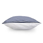 Navy And White Striped Pattern Print Pillow Cover