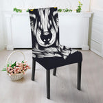 Navy And White Wolf Print Dining Chair Slipcover