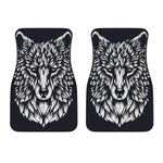 Navy And White Wolf Print Front Car Floor Mats