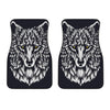 Navy And White Wolf Print Front Car Floor Mats