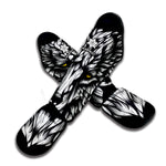 Navy And White Wolf Print Muay Thai Shin Guard