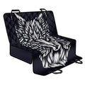 Navy And White Wolf Print Pet Car Back Seat Cover