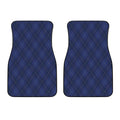 Navy Blue Argyle Pattern Print Front Car Floor Mats