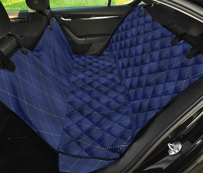 Navy Blue Argyle Pattern Print Pet Car Back Seat Cover