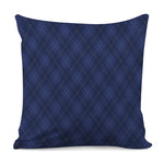 Navy Blue Argyle Pattern Print Pillow Cover