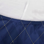 Navy Blue Argyle Pattern Print Sofa Cover