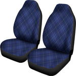 Navy Blue Argyle Pattern Print Universal Fit Car Seat Covers