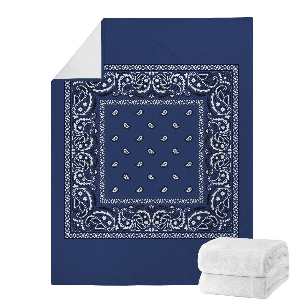 Navy Blue Bandana Blanket