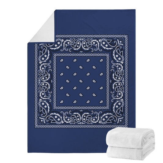 Navy Blue Bandana Blanket