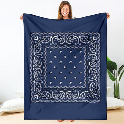 Navy Blue Bandana Blanket