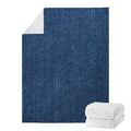 Navy Blue Denim Jeans Print Blanket